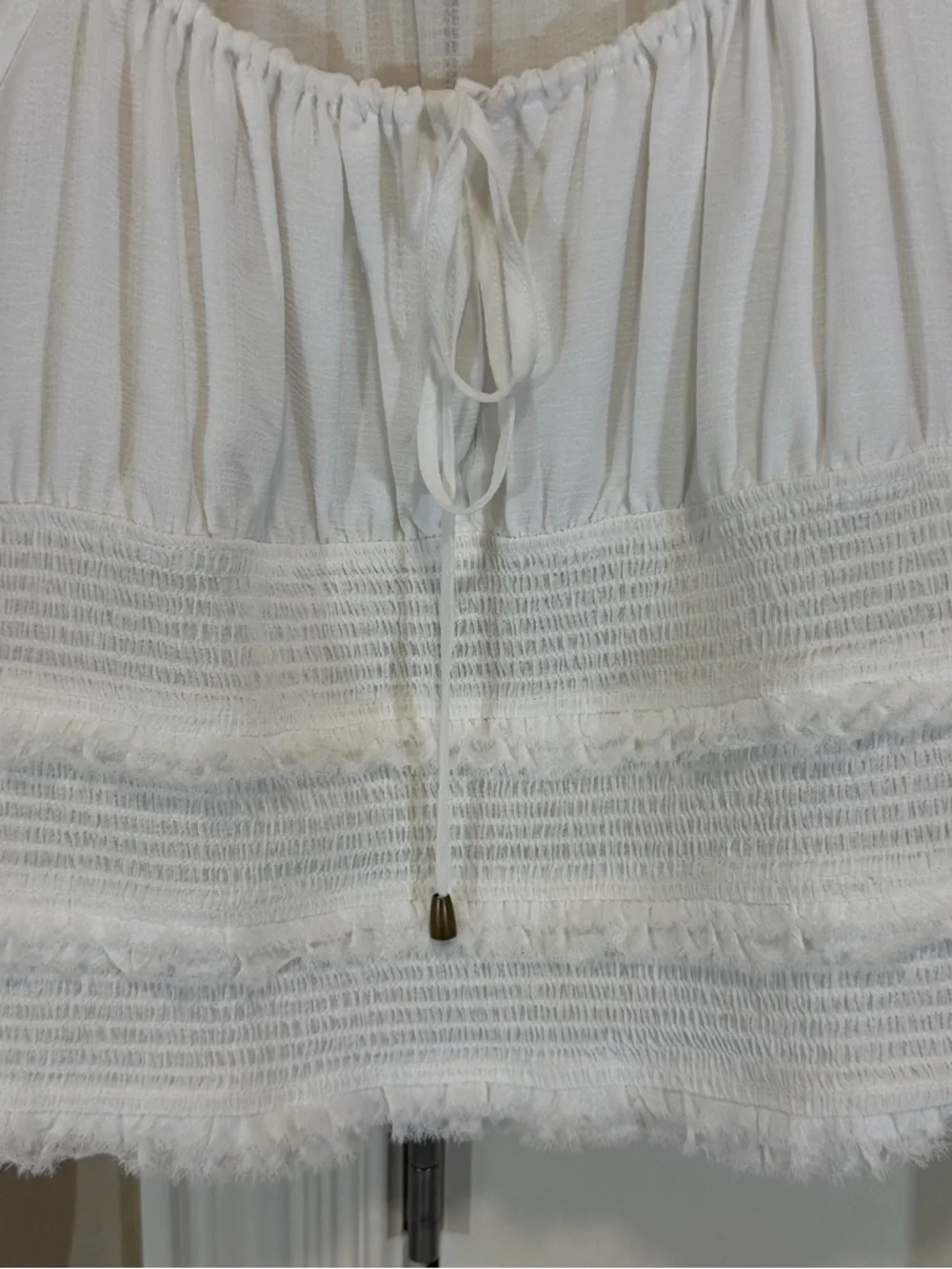 Free People Lolita Blouse in White, Women’s Small